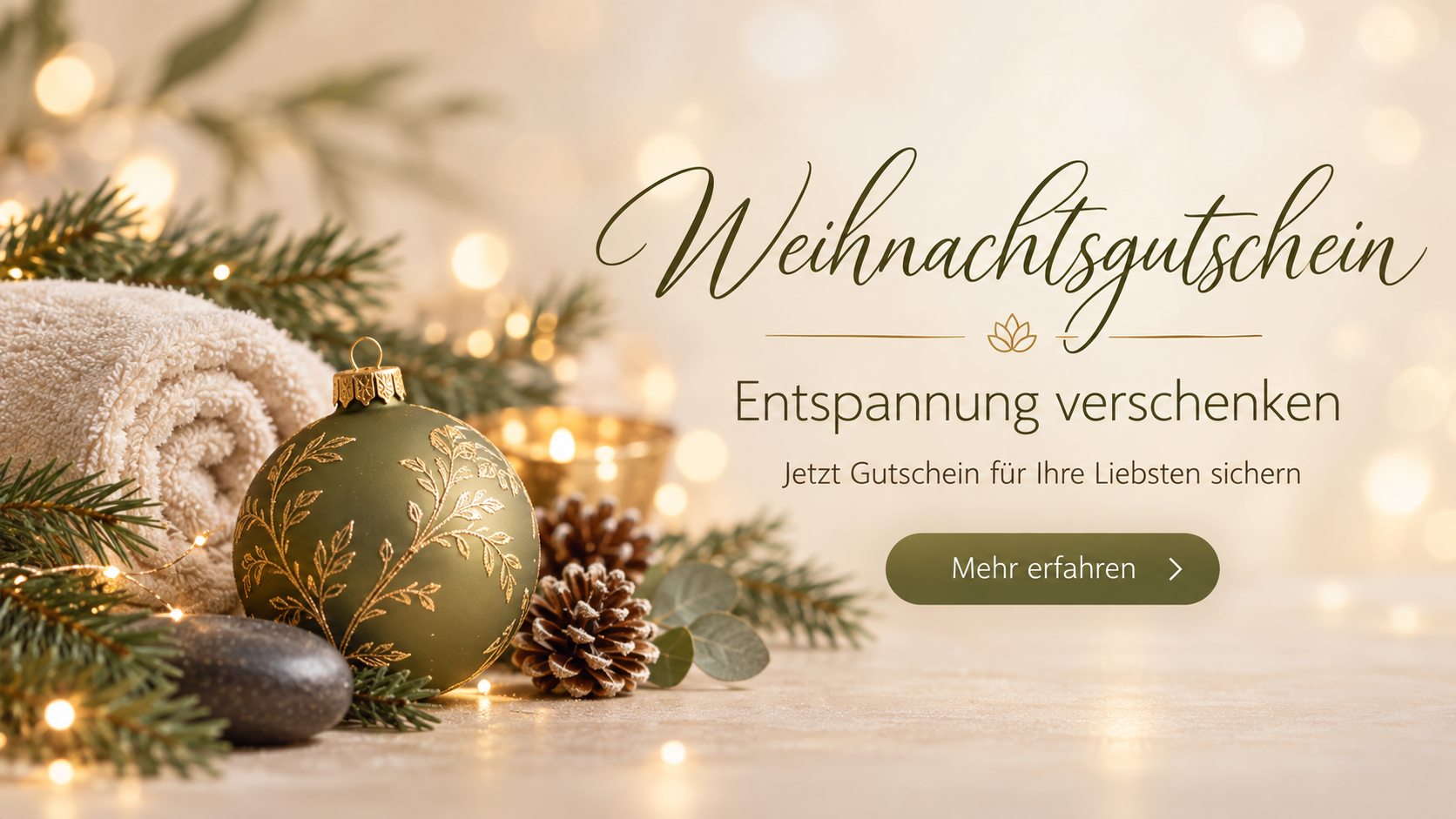Weihnachtsgutschein – Entspannung verschenken